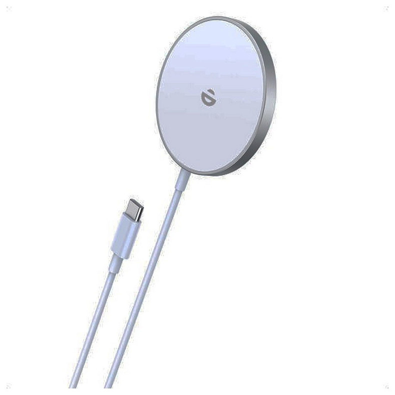 Магнитное беспроводное зарядное устройство Choetech MagSafe Qi 15 Вт с алюминиевой подставкой (T517+