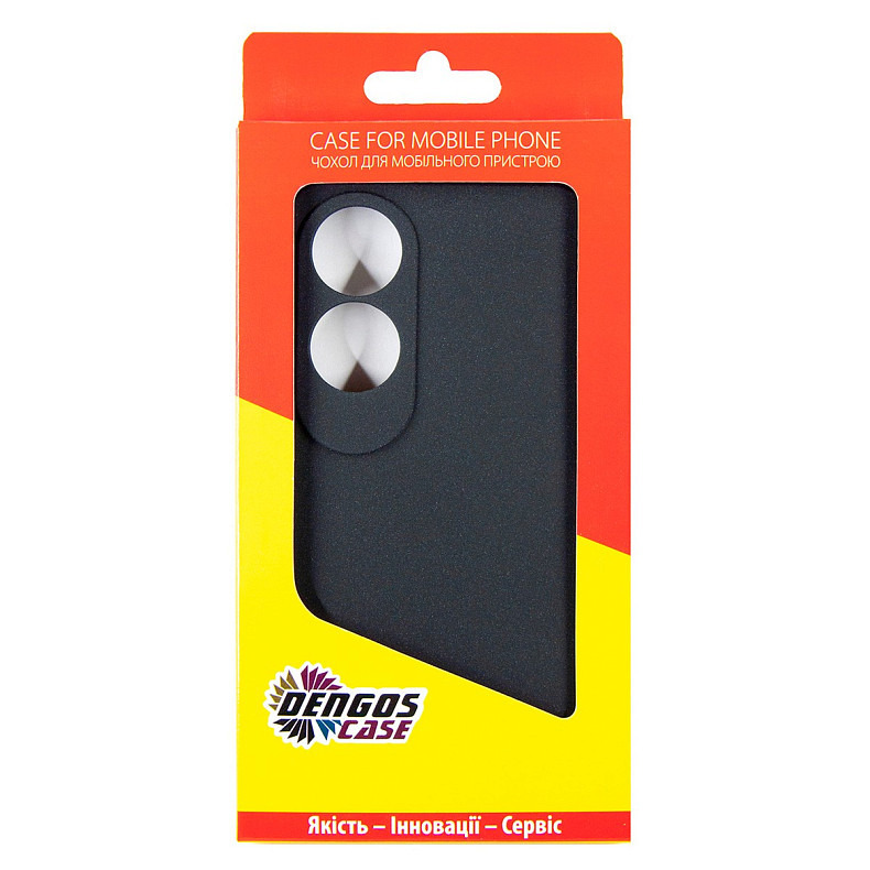 Чeхол-накладка Dengos для Oppo A60 Black (DG-KM-103) + защитное стекло