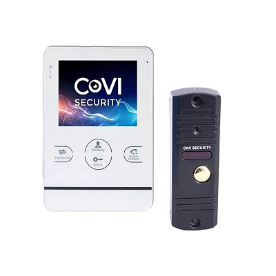 Комплект видеодомофона CoVi Security HD-02M-W + V-60 Black (000150292)
