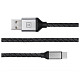 Кабель REAL-EL Premium Leather USB-USB Type C 1m, Black (EL123500049)