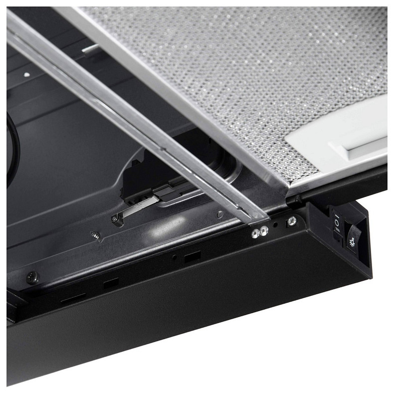 Витяжка Ardesto телескопічна, 60см, 450м3ч, метал, 2х1Вт LED, кнопкове, чорний