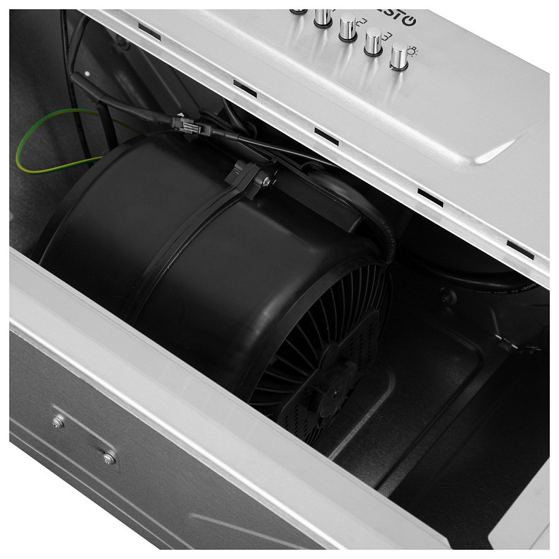 Витяжка Ardesto вбудована, 52см, 450м3ч, метал, 2х1Вт LED, кнопкове, нерж