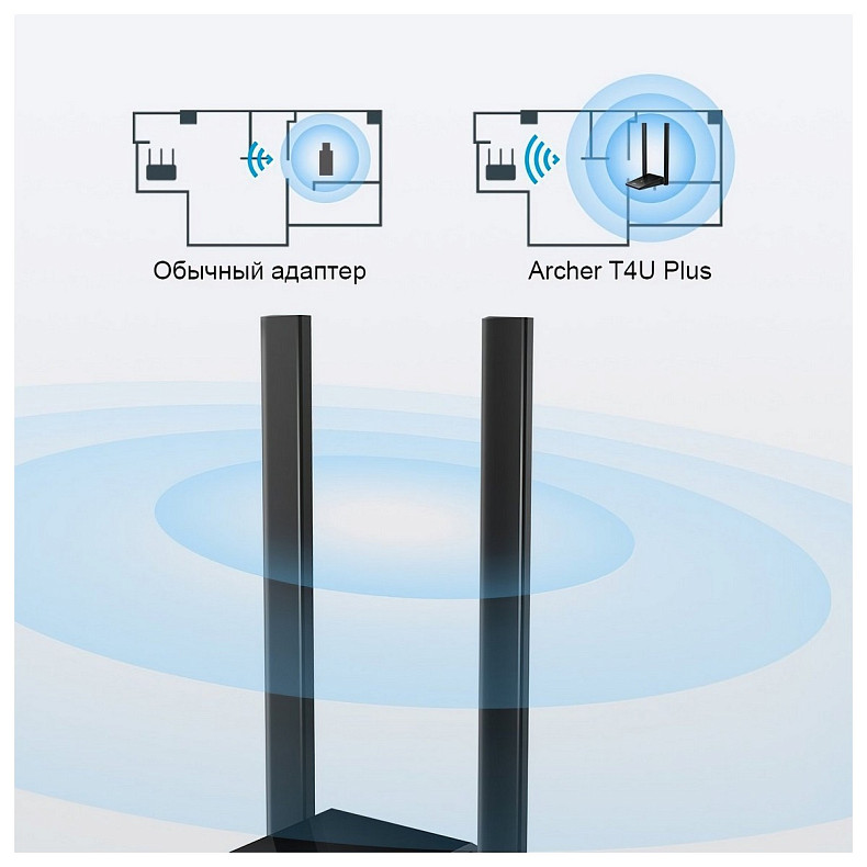 WiFi-адаптер TP-LINK Archer T4U plus AC1300 USB3.0 MU-MIMO ext. ant x2