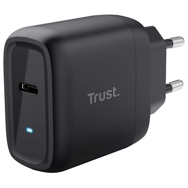 Зарядное устройство сетевое Trust Maxo 45Вт, USB-C PD, черный