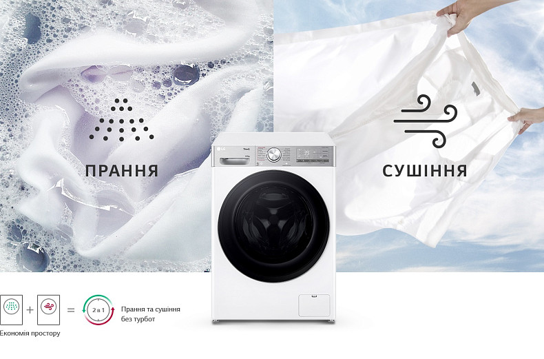 Стирально-сушильная машина LG F2R9FC2E