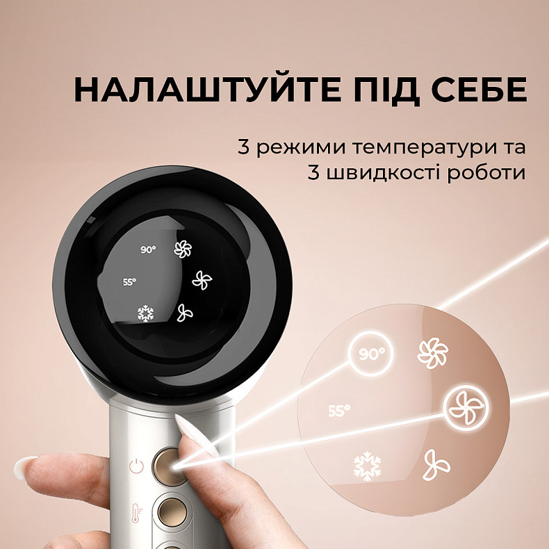 Фен-стайлер CECOTEC DryGlam Waves Champagne 4in1