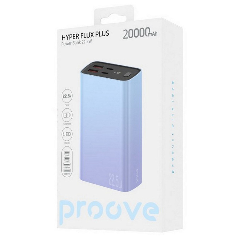 Универсальная мобильная батарея Proove Hyper Flux Plus 22.5W 20000mAh Gradient (PBF222120009)