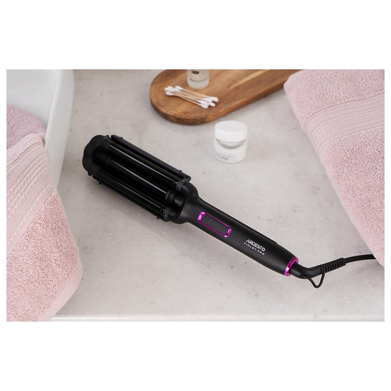Плойка для створення локонів Ardesto Violet Pro, 90Вт, 170-210C, кераміка, чорний