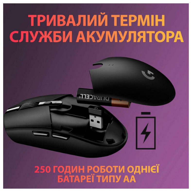 Мышка Logitech Wireless Gaming Mouse G305 Black