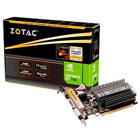 Видеокарта ZOTAC GeForce GT 730 2GB DDR3 ZONE Edition Low Profile (ZT-71113-20L)
