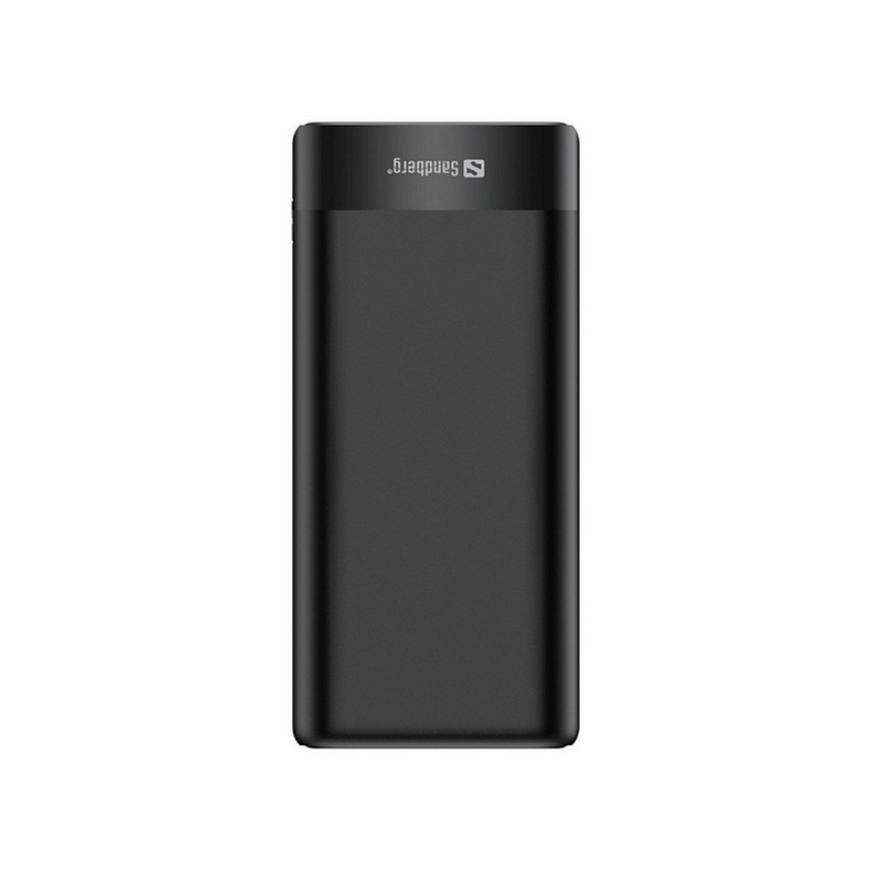 Универсальная мобильная батарея Sandberg PD 20000 mAh 65W 3A QC3.0, UPS mode, USB, 2хType-C OUT