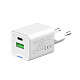 Сетевое зарядное устройство ColorWay GaN Mini 30W PD Port PPS USB (Type-C PD + USB QC4.0) White (CW-