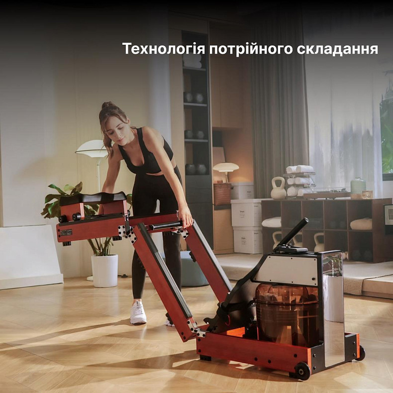 Веслувальний тренажер Kingsmith WM10 Pro Чорний горіх
