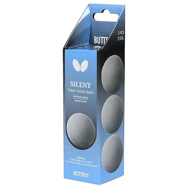М'ячі для настільного тенісу Butterfly Silent Balls 3 шт (7252550540)