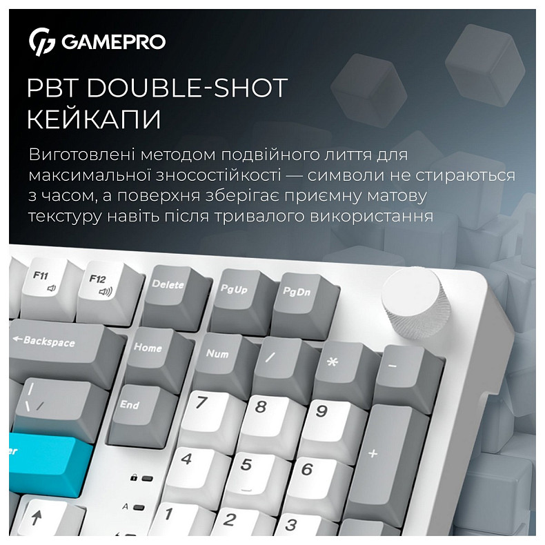 Клавиатура GamePro Asgard Drakkar Keychron Super Red Switch White (MK305WH)