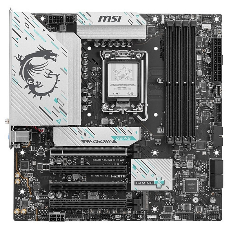 Материнcька плата MSI B860M GAMING PLUS WIFI s1851 B860 4xDDR5 M.2 HDMI DP WiFi BT mATX