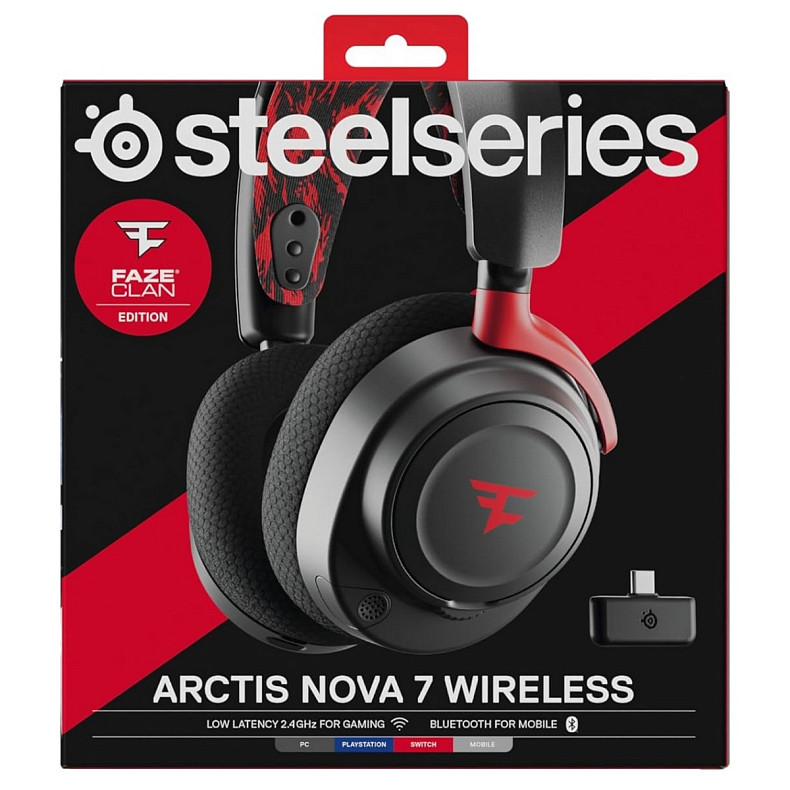 Игровая гарнитура SteelSeries Arctis Nova 7 Wireless Faze Clan PC/PS/SW/MAC/MOB