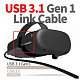 Кабель Type-C-Type-C Gtwin 90° Degrees Oculus Quest Gen2 Link VR USB 3.1 Gen1 5Gbps 3A 5m Black