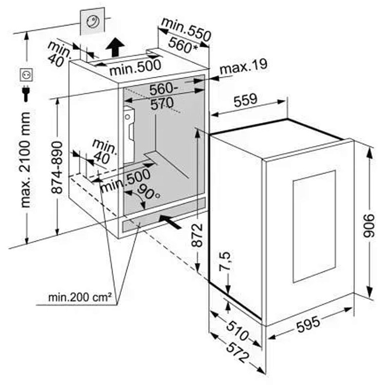 Вбудована винна шафа Liebherr EWTgb 1683