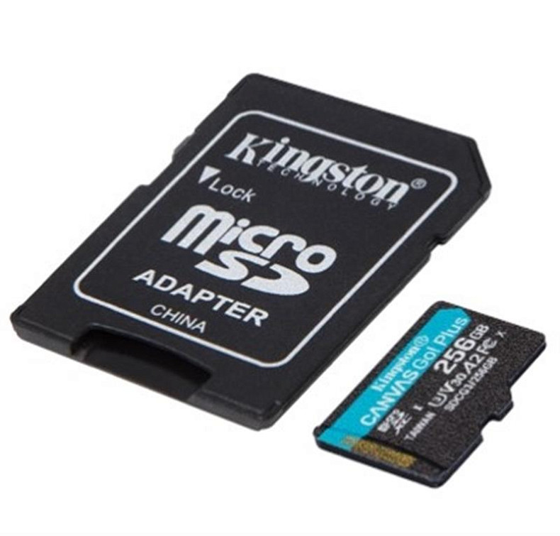 Карта пам'яті MicroSDXC 256GB UHS-I/U3 Class 10 Kingston Canvas Go! Plus R170/W90MB/s + SD-адаптер (SDCG3/256GB)