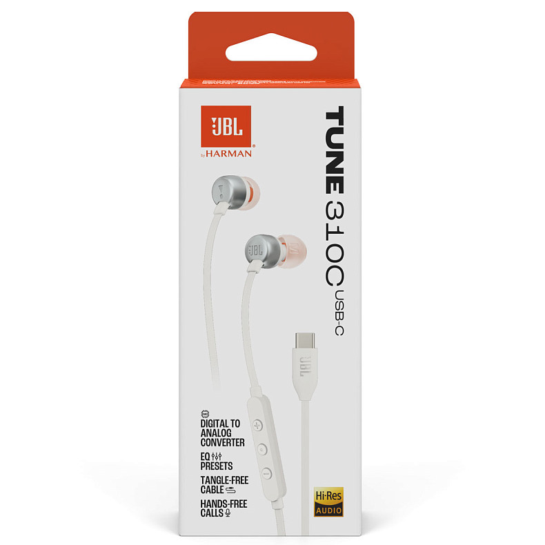 Наушники JBL Tune 310C USB-C White (JBLT310CWHT)