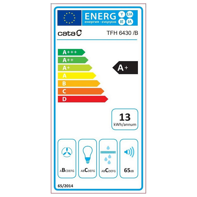 Витяжка Cata телескопічна, 60см, 698м.куб/год, TFH 6430 gwh, білий