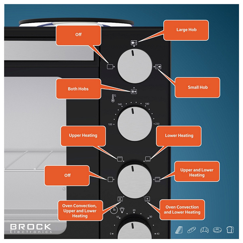 Электрическая печь BROCK TO 3002 B