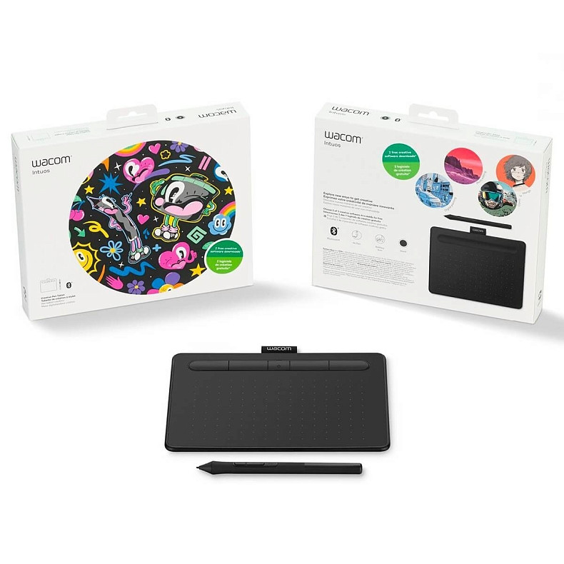 Графический планшет Wacom Intuos S Bluetooth Black Manga (CTL-4100WLK-M)