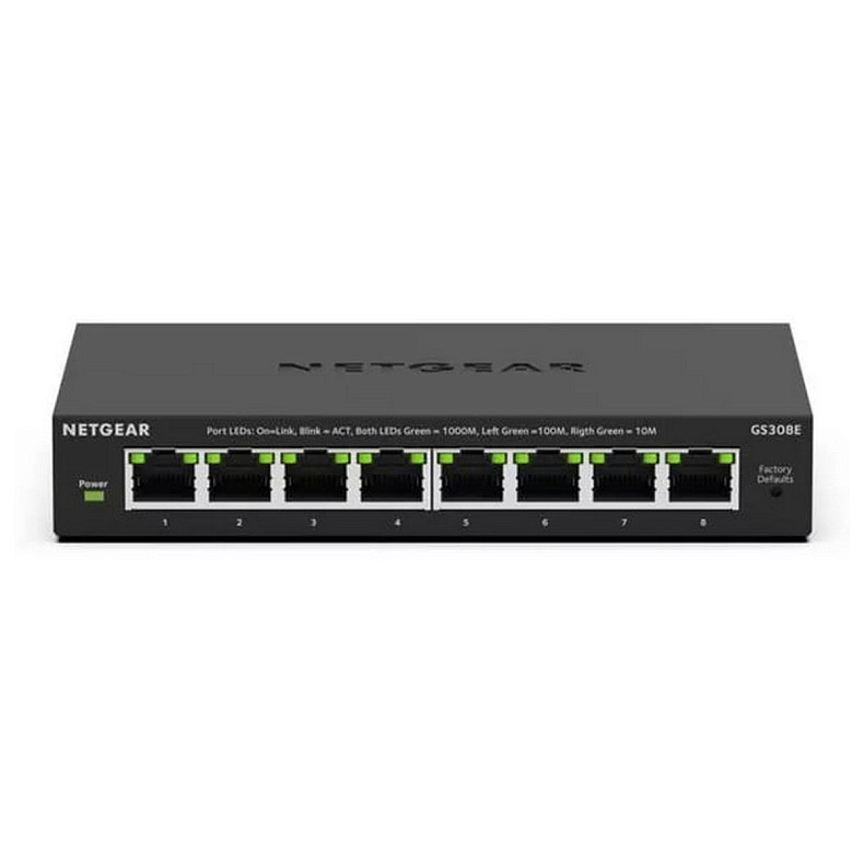 Коммутатор NETGEAR GS308E 8xGE, WebSmart