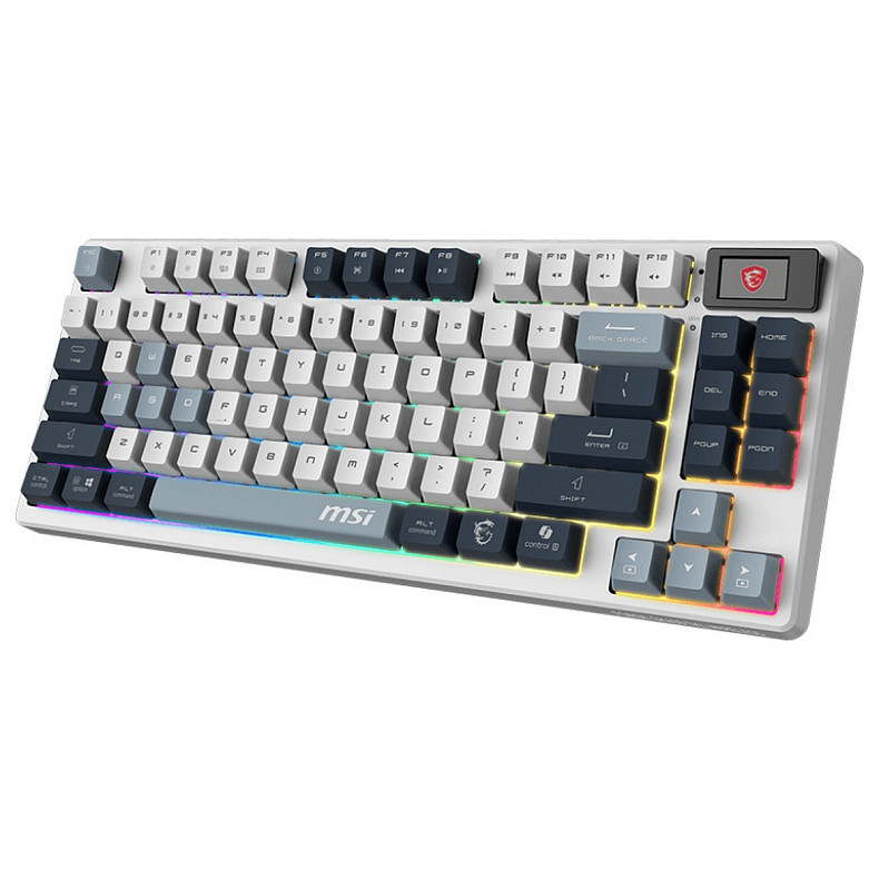 Клавіатура MSI FORGE GK600 TKL W SKY UA 104key, mechanical Linear, USB-A, Wireless, Blueto