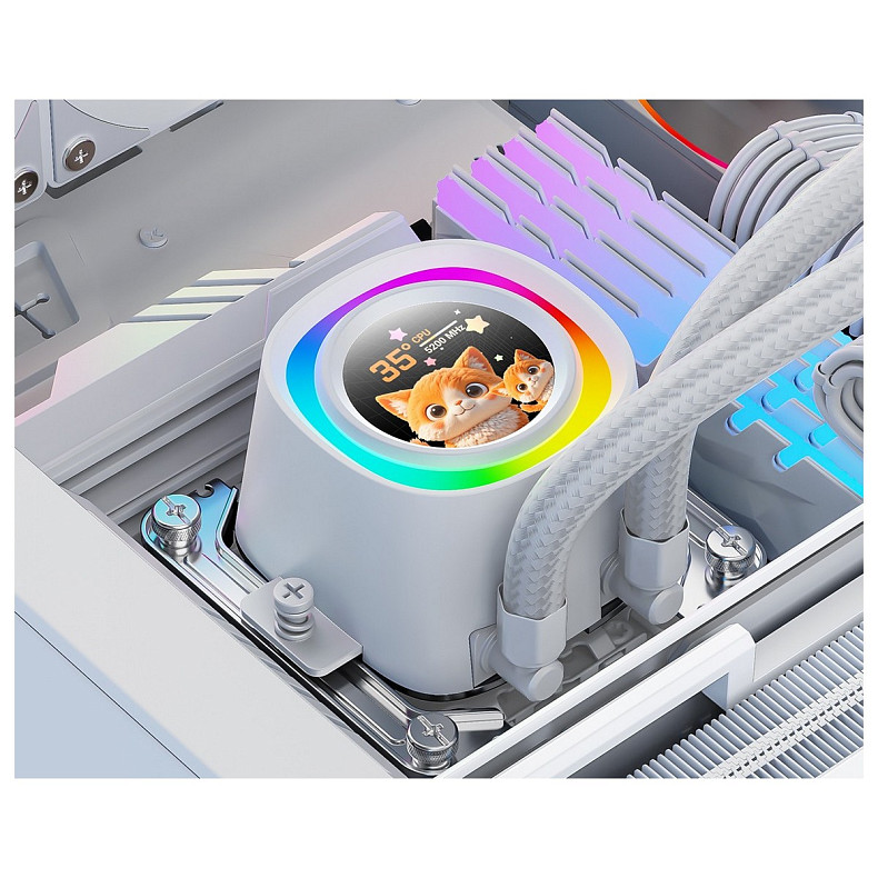 Система водяного охлаждения ID-Cooling FX360 LCD PE White