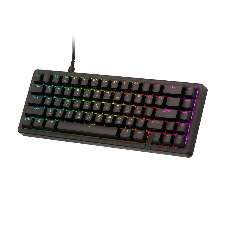 Клавіатура HyperX Alloy Origins 2 65key, Red, USB-A, Hot-Swap, EN/UA, RGB, чорний