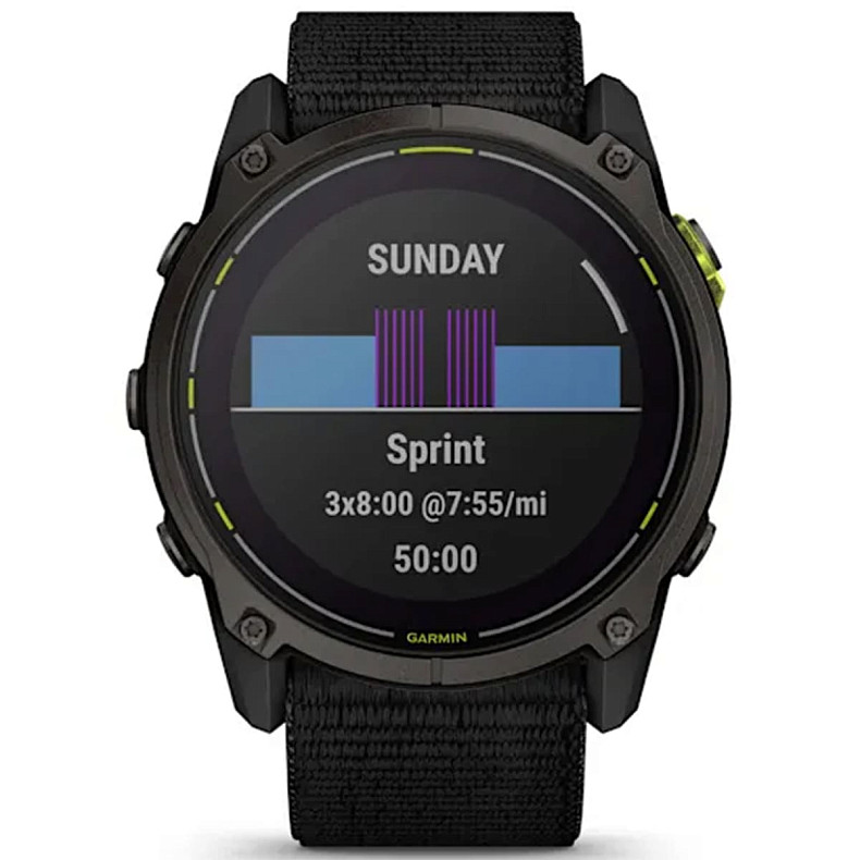 Спортивний годинник GARMIN Enduro 3 Carbon Gray DLC Titanium with Black Nylon Strap