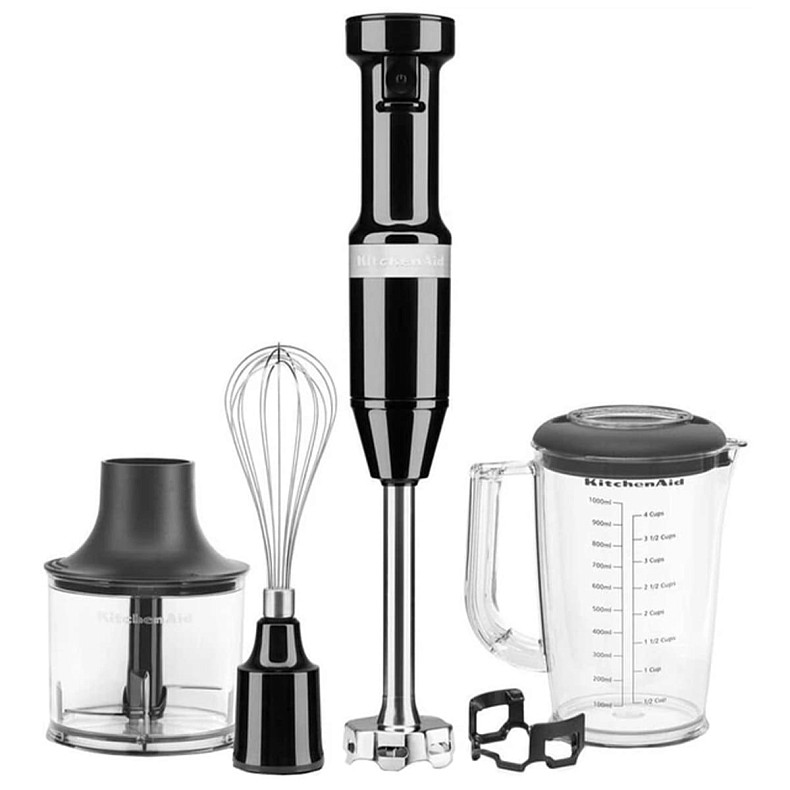 Блендер KitchenAid 5KHBV83EOB погружной с аксессуарами черный