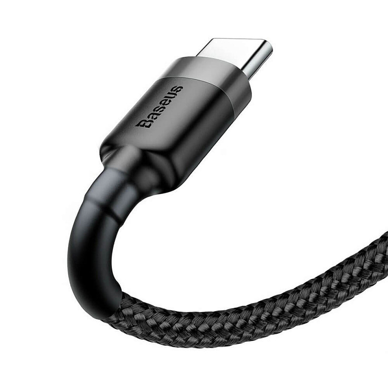 Кабель Baseus Cafule Cable USB For Type-C 3A 2m Gray/Black (CATKLF-CG1)