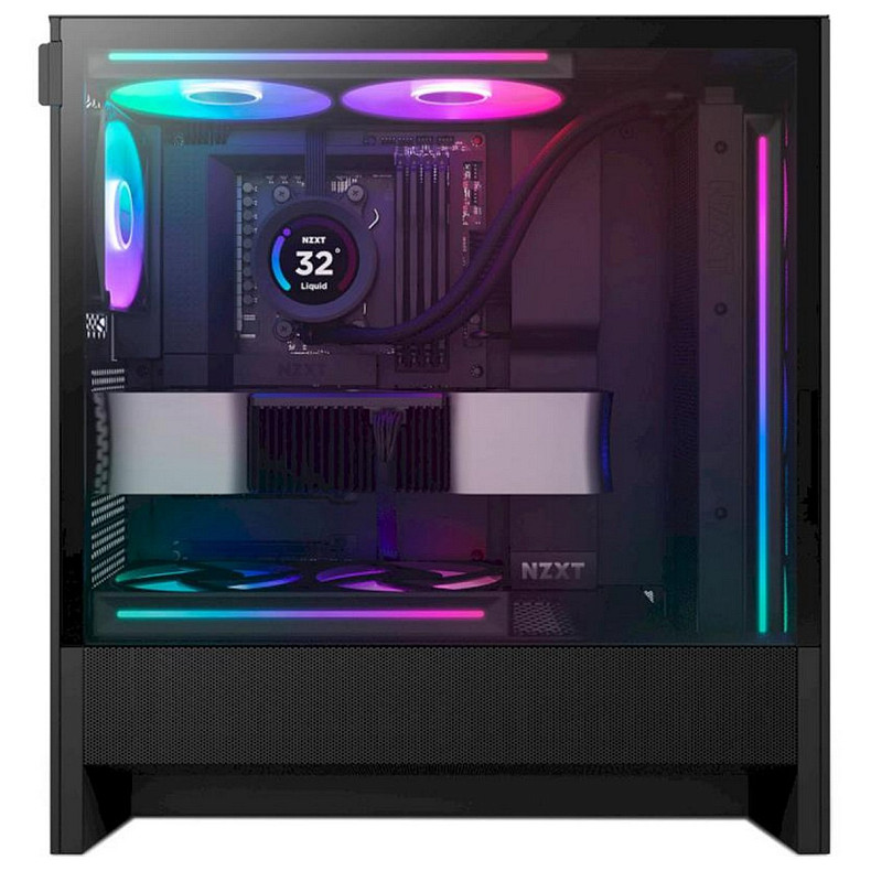 Корпус NZXT H5 Flow RGB Black (CC-H52FB-R1) без БП