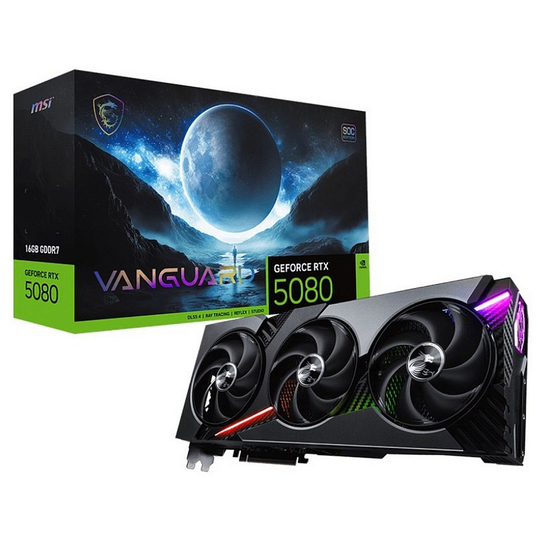 Видеокарта MSI Vanguard SOC RTX 5080 16GB GDDR7 (GeForce RTX 5080 16G VANGUARD SOC)