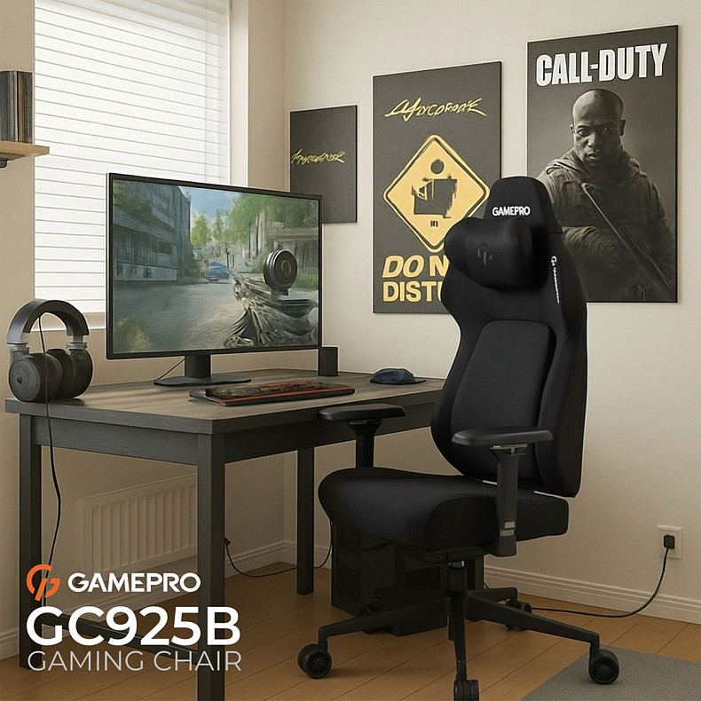Крісло ігрове GamePro GC925B Fabric Black