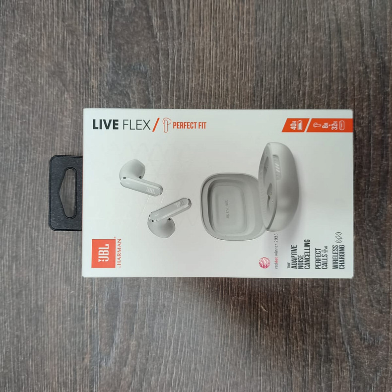 Навушники JBL Live Flex Silver (JBLLIVEFLEXSVR) - Уцінка
