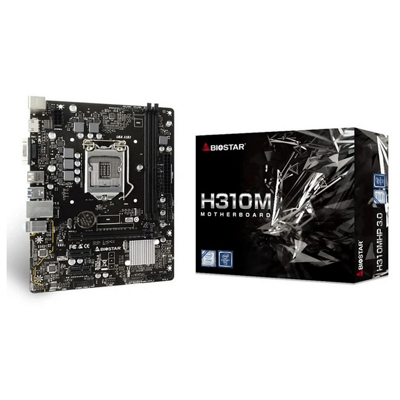 Материнская плата Biostar H310MHP 3.0 s1151 H310 2xDDR4 HDMI mATX