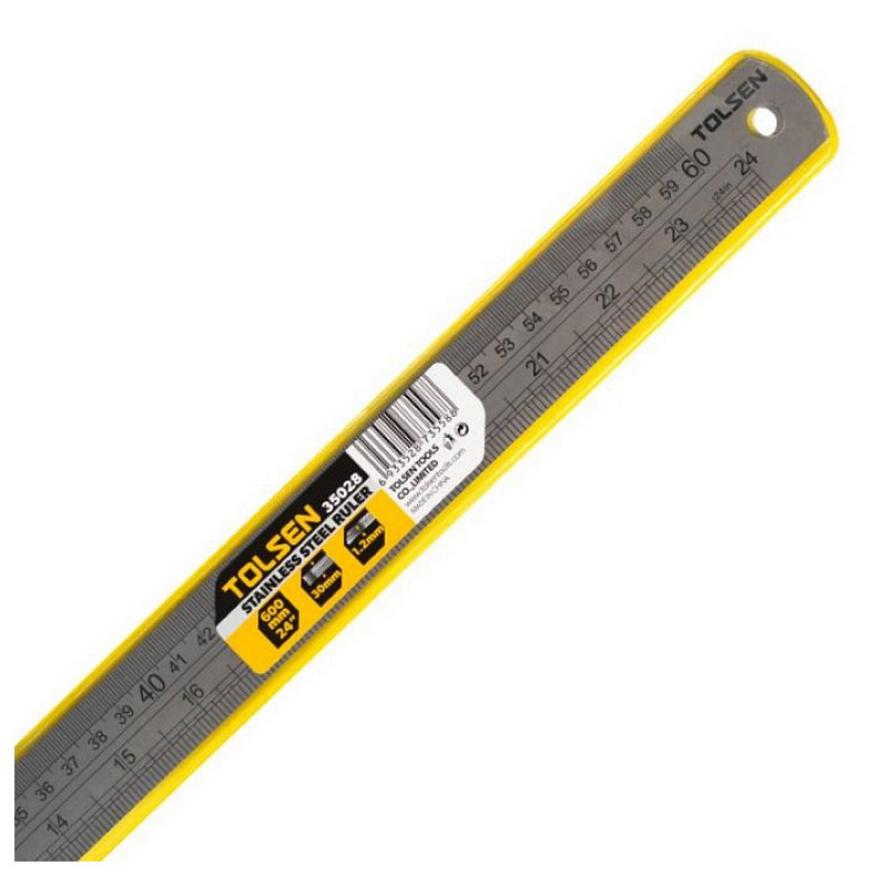 Лінійка Tolsen, нержавіюча сталь, 600мм 35028()