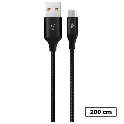 Кабель Ttec (2DK21S) USB - мicroUSB AlumiCable XL, 2м, Black