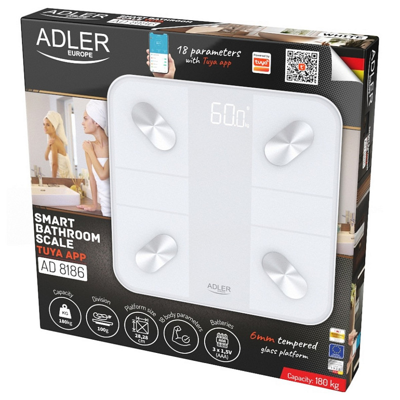 Ваги напольні Adler AD 8186 white