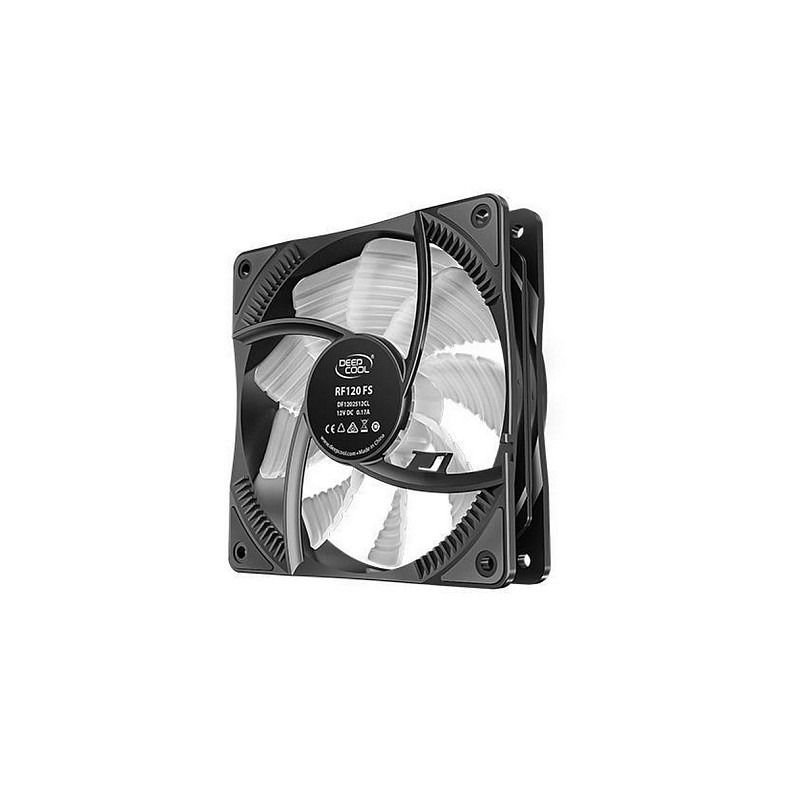 Вентилятор DeepCool RF120FS, 120х120х25 мм, 3-pin, 4-pin, чорний з білим