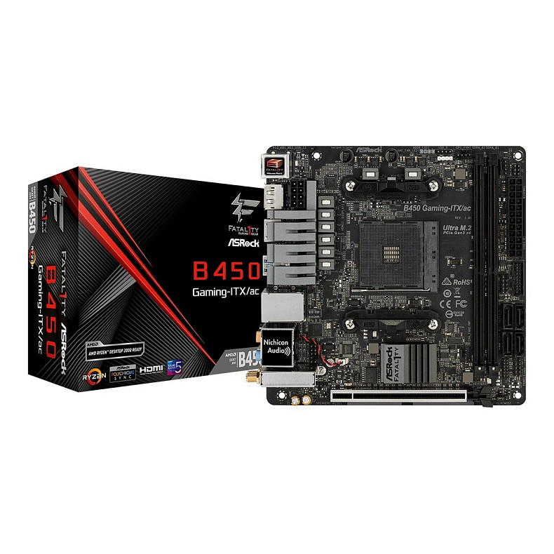 Материнская плата ASRock B450 Gaming-ITX/AC Socket AM4