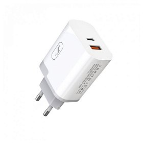 Зарядное устройство SkyDolphin SC17 PD+QC3.0 (2USB, 3A) White (MZP-000110)