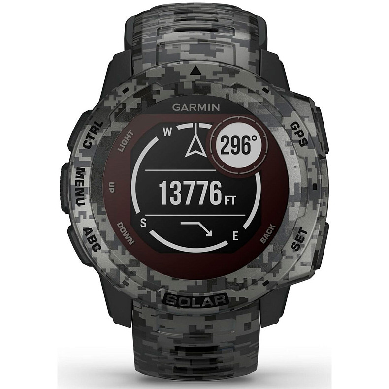 Спортивний годинник Garmin Instinct Solar Graphite Camo