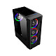 Корпус 1stPlayer D4-4R1-BK Color LED Black без БП