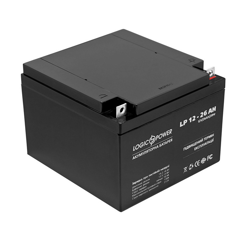 Акумуляторна батарея LogicPower LPM 12V 26AH AGM (LPM 12 - 26 AH)