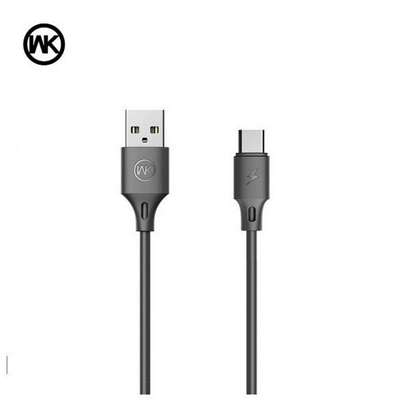 Кабель WK WDC-092a 2,1А USB-USB Type-C, 2м Black (6941027610558)